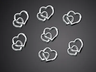 Immagine prodotto di Decorazione scatter cuori argento 25 pz.