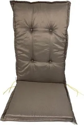 Produktbild von Madison Tuinstoelkussen hohe Rückenlehne 50x123 cm in Taupe, wasserabweisend, 7 cm dick, für Gartenstühle