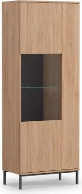 Zdjęcie produktu dla Witryna z przeszkleniem NIXI – dąb rockford hickory
