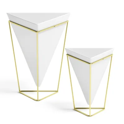 Image de UMBRA Pot de fleurs avec support 2 pièces Supports pour fleurs Supports pour plantes Céramique Nouveau