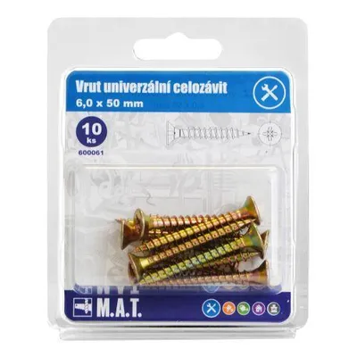Obrázok produktu pre Skrutky do dreva 6,0x 50mm ZZ (10ks)