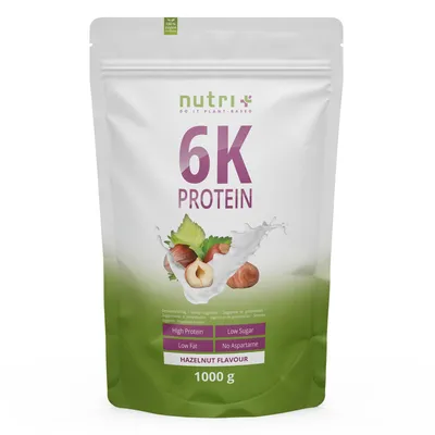 Produktbild von PROTEINPULVER 1kg - über 80% Eiweiß - Nutri-Plus Shape & Shake ® - pflanzliches Protein Powder - 6-Komponenten Eiweißpulver 1000g ohne Aspartam - Haselnuss