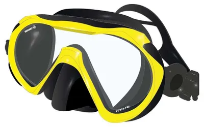 Image de Masque de plongée Beuchat 1dive en silicone, jaune Jaune, taille unique