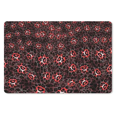 Produktbild von MuchoWow® Mauspad Mousepad Leopard - Design - Rot 27x18 cm - Mousepads - Maus Mat - Pad - Mausunterlage - Büroartikel - Desk Matten