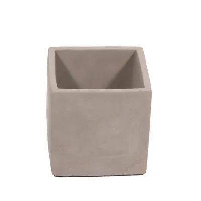 Produktbild von Blumentopf aus Zement – Natural Color, eckig, für den Außenbereich 10x10x10cm