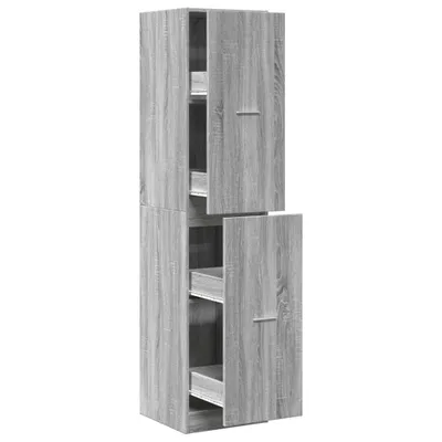 Image de vidaXL Armoire à pharmacie Gris Sonoma 40x41x174,5 cm Bois composite