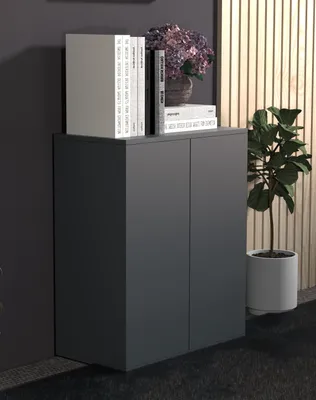 Produktbild von VCM Holz Kommode | Sideboard mit Drehtüren | Maße ca. H. 73 x B. 60 x T. 32 cm - Dalosa 2