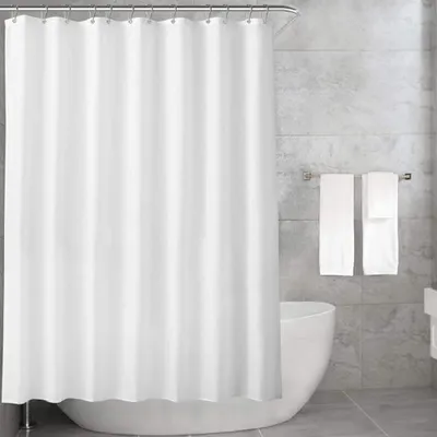 Obrázok produktu pre Textilný sprchový záves, 180 x 220 cm, protiplesňový, vodeodolný, umývateľný textilný polyesterový kúpeľňový záves