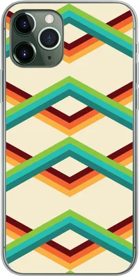 Produktbild von MuchoWow® Handyhülle Schutzhülle Hülle für Telefoonhoesje iPhone 11 Pro Retro - Streifen - Design - Siebziger Jahre Silikon Softcase Handy Hülle - Handy