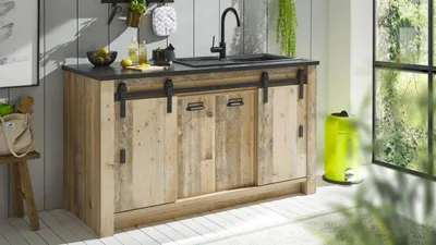 Produktbild von Spültisch Sherwood Küchenschrank Old Style hell 4 Türen 161 cm