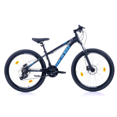 Produktbild von BERLIN BIKE Mountainbike MTB1: 26 Zoll und 33 cm Rahmenhöhe, Hydraulische Scheibenbremsen & Shimano-Set, Schwarz-Blau