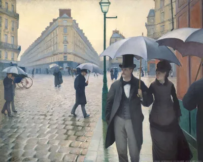 Obrázek produktu pro Gustave Caillebotte plakát Art Print - Ulice v Paříži za deštivého dne, 1877 (40 x 50 cm)