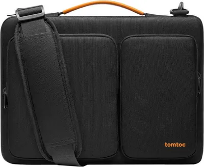 Sac Bandoulière Tomtoc Noir Pour Ordinateur Portable – Protection Renforcée
