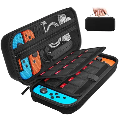 Produktbild von Switch/OLED EVA Hardcase Tasche mit Schutzrahmen & Kartenfächern