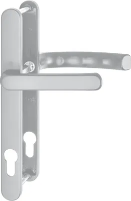 Produktbild von Drückergarnitur LIÈGE - Schmalschild 24 mm, Griff flach,67 - 72,silber eloxiert