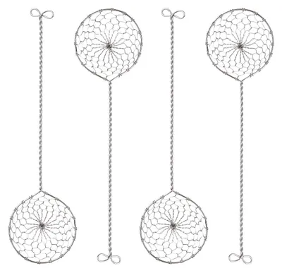 4er-Set Fondue-Siebe aus Edelstahl, 6,5 cm x 23,5 cm