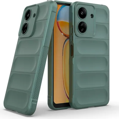 Produktbild von Handy Hülle für Xiaomi Redmi 13C Grip Case Cover Schutzhülle Softgrip Farbe: Grün