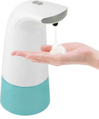 Image de distributeur de savon de 250 ml Automatique, Capteur de savon sans contact avec fond étanche pour cuisines et salles de bains