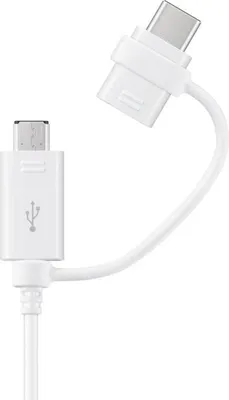 Image de Câble Samsung Ep-Dg930Dw Microusb+Usb-C Blanc/Blanc