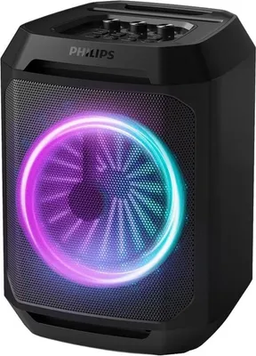 Image de Enceinte Bluetooth Philips pour les fêtes - Karaoké - Lumières de fête - Amplification des basses DBB - Jusqu'à 7 heures d'autonomie - Noir