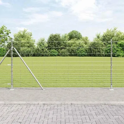 Image de vidaXL Poteau de clôture Galvanisé 50 x 1,2 m Acier