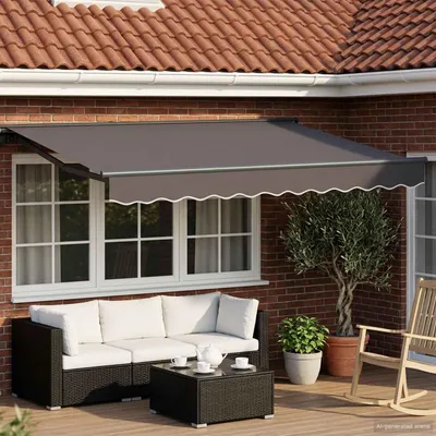 Immagine prodotto di Tenda da sole elettrica estensibile vidaXL, antracite, 3,5 x 2 m