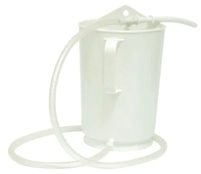 Einlaufbecher aus Polyethylen, 2 Liter, mit Schlauch