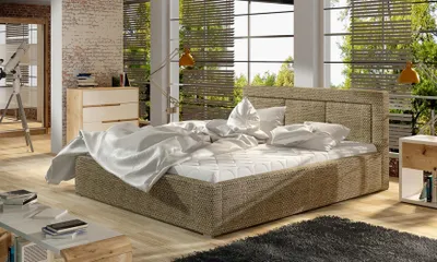 Produktbild von Designer Bett Schlafzimmer Luxus Betten Textil Hotel Luxus Polster 180x200cm neu