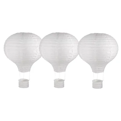 Produktbild von 3 Ballon-Windlichter mit Metallrahmen Ø 30 x 40 cm