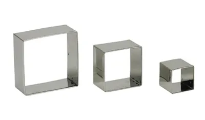 Produktbild von Mousse-Ausstechformen Dessertform Kuchenform Garnierausstecher Edelstahl 3er Set