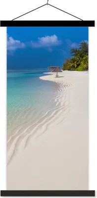 Produktbild von MuchoWow® Textilposter Meer - Strand - Sommer 60x120 cm mit schwarzem Rahmen - Magnete