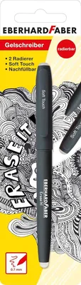 Produktbild von Eberhard Faber 582189 Gelschreiber radierbar, mit Soft Touch, schwarz, bunt, 1 Stück (1er Pack)