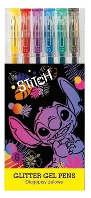 Obrázok produktu pre Disney Black Stitch trblietavé perá 6 farieb
