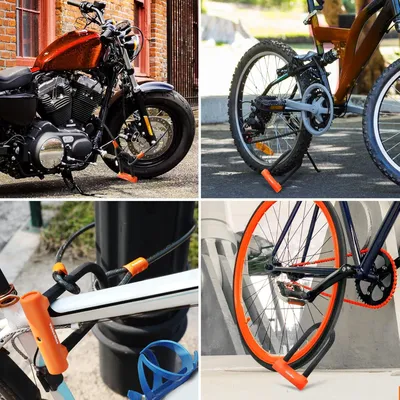 Productafbeelding van Famanu fietsslot, 16 mm met 1,8 meter veiligheidskabel - Robuust slot en houder voor fietsen, motorfietsen en scooters