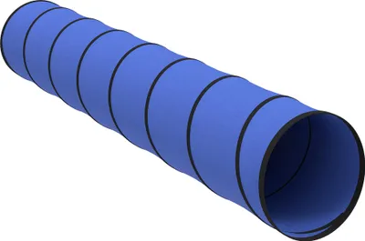 Produktbild von Hunde Agility Tunnel 300 x 50 cm Hundetunnel mit 4 Bodenankern Tragetasche Spieltunnel für kleine mittelgroße Hunde Blau