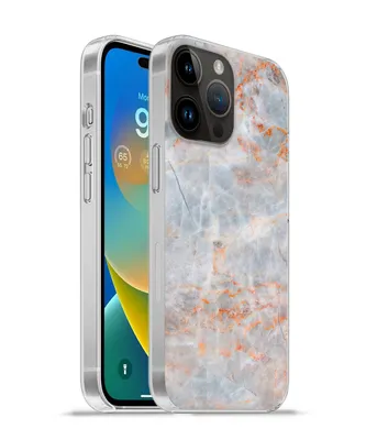 Produktbild von MuchoWow® Handyhülle Schutzhülle Hülle für Apple iPhone 14 Pro Max Marmor - Luxus - Orange Silikon Softcase Handy Hülle - Hardcover