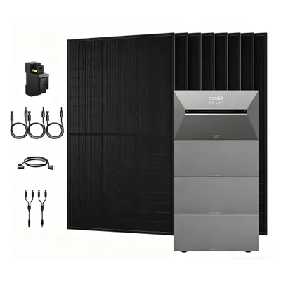 Produktbild von Powerness Balkonkraftwerk mit Speicher, Anker SOLIX Solarbank 3 E2700 Pro mit 3x BP2700 Erweiterungsakku und 4000W PV Panel & Smarter Zähler 0% VAT