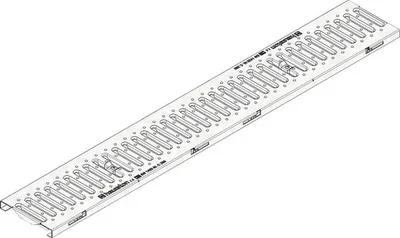 Produktbild von Hauraton Faserfix KS 100 Doppelstegrost SW 80/10 verzinkt mit horizontaler Schubsicherung 1000 mm x 149 mm x 20 mm