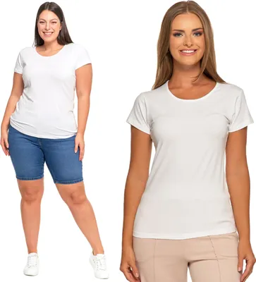 Produktbild von Moraj - T-Shirt Weiß - Damen T-Shirt Größe  3XL - T-Shirt weiß - Baumwollshirt