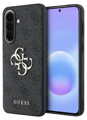 Obrázok produktu pre Guess kožený kryt 4G s kovovým logom pre Samsung Galaxy A57 5G čierny
