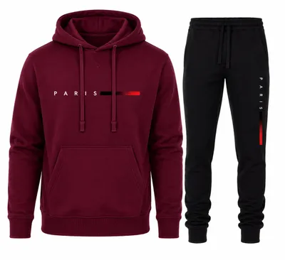 Produktbild von Trainingsanzug Herren 2-teilig – Jogginganzug mit Hoodie & Jogginghose – Baumwolle, KI-generiertes Bild