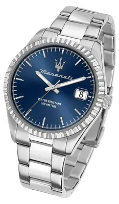 Imagen del producto de Reloj de pulsera de acero inoxidable Maserati COMPETIZIONE, analógico, para hombre, color plateado, modelo D3UMAR8853100029