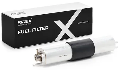 Produktbild von Kraftstofffilter RIDEX 9F0106 Benzinfilter für BMW 3 Limousine (E46) Leitungsfilter