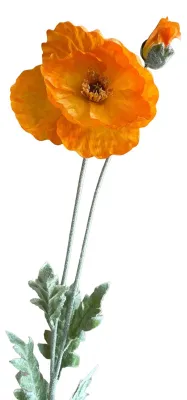 Produktbild von 41,34 Zoll große künstliche Klatschmohnblumen mit langem Stiel, realistische künstliche Mohnblumen für Bodenvase, Heimdekoration, Hochzeits- und Eventdekoration
