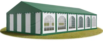 Image de TOOLPORT Tente Barnum de Réception 6x12 m Bâches PVC 750 N vert Cadre de Sol Jardin