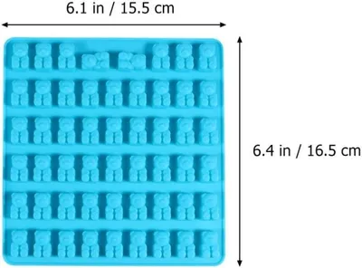 Imagen del producto de Molde de silicona antiadherente con 53 cavidades, ideal para fiestas, fácil de usar y con dispensador para hacer dulces caseros