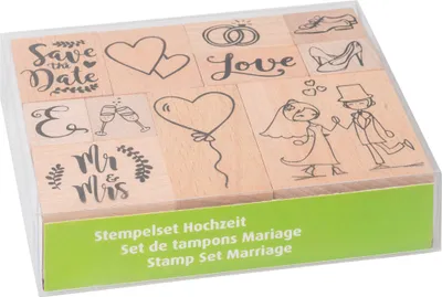Immagine prodotto di Heyda 204888679 Set di francobolli "Matrimonio" 12 x 10 x 3 cm