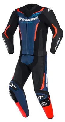 Immagine prodotto di Tuta da moto in pelle Alpinestars GP Force V2 a due pezzi, nero/blu/rosso, taglia 58