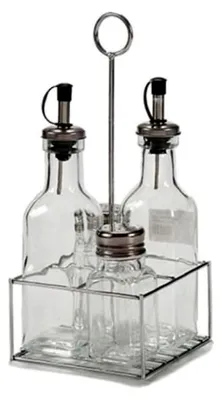 Produktbild von Gewürzständer Set aus Edelstahl, 4-teilig, quadratisch