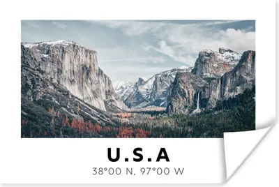 Produktbild von MuchoWow® Poster Yosemite - Amerika - Wyoming 180x120 cm - Fotoplakat